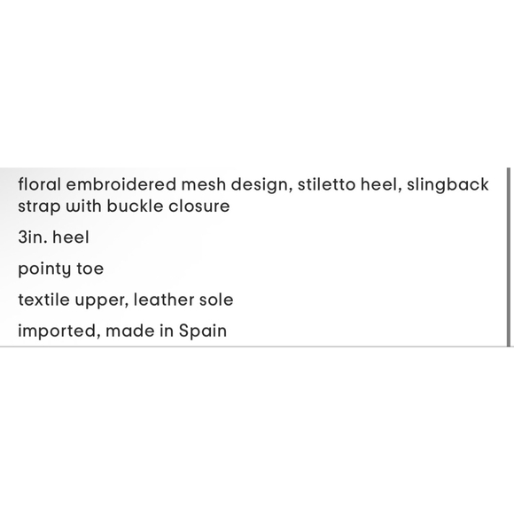 New Stuart Weitzman Floral Embroidered Mesh Slingback Heels 10 - Picture 4 of 4
